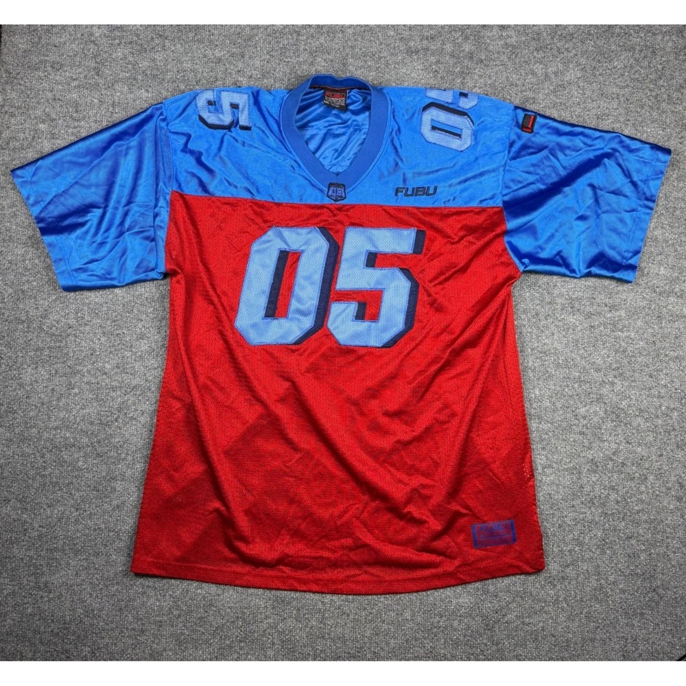 VTG FUBU Sport Football Jersey Mens XXL Blue Red 05 All Stars Mesh Streetwear